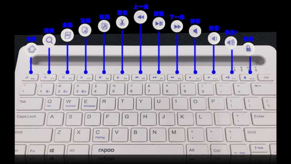 多设备互连 多媒体互通 其乐也融融|雷柏蓝牙键盘XK100
