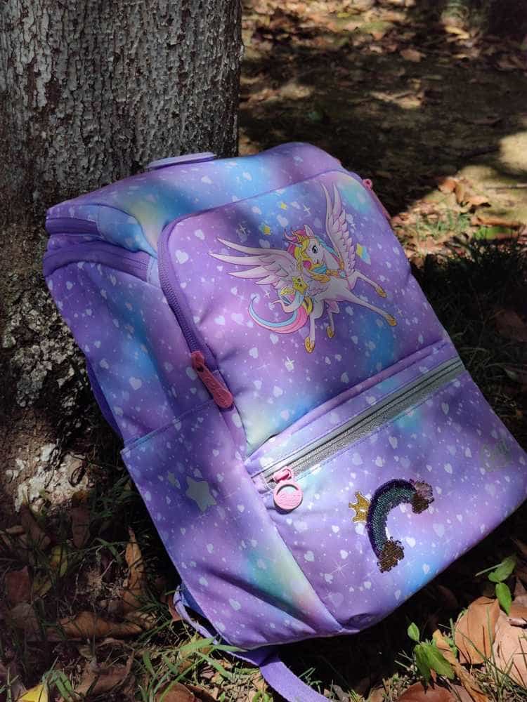 开学季：给家里即将上小学的宝贝闺女买了一个GMT护脊儿童书包，宝贝高兴的蹦了起来。