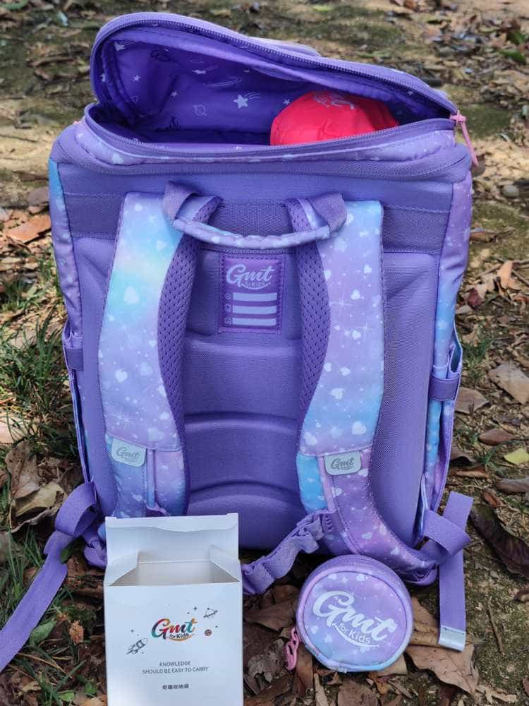 开学季：给家里即将上小学的宝贝闺女买了一个GMT护脊儿童书包，宝贝高兴的蹦了起来。
