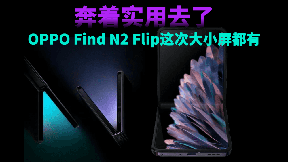 奔着实用去了,OPPO Find N2 Flip这次大小屏都有,就等价格了