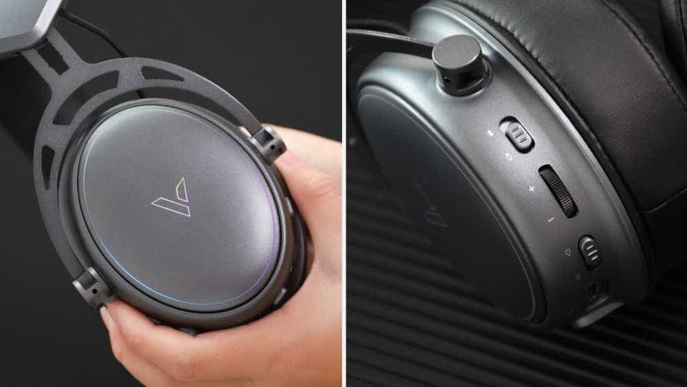 雷柏VH800双模无线游戏耳机：物理双音腔结构，40mm石墨烯发声单元