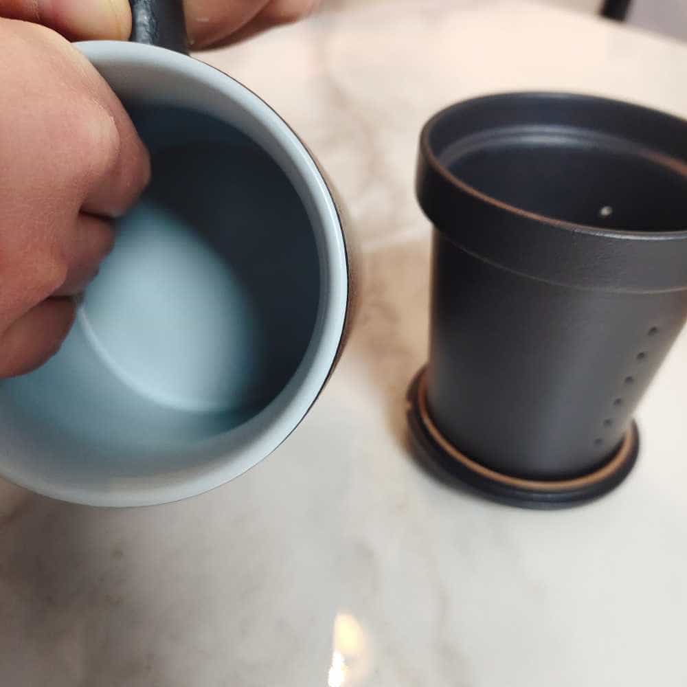 实木质感+茶水分离，平仄木柄泡茶杯真讲究