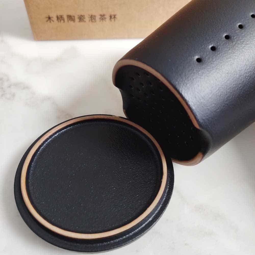 实木质感+茶水分离，平仄木柄泡茶杯真讲究