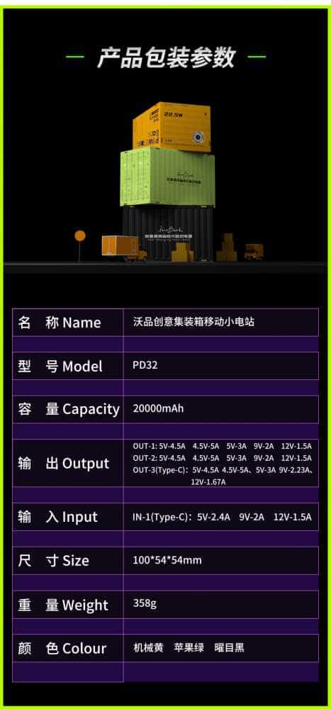 试用第113期 沃品集装箱充电宝免费众测