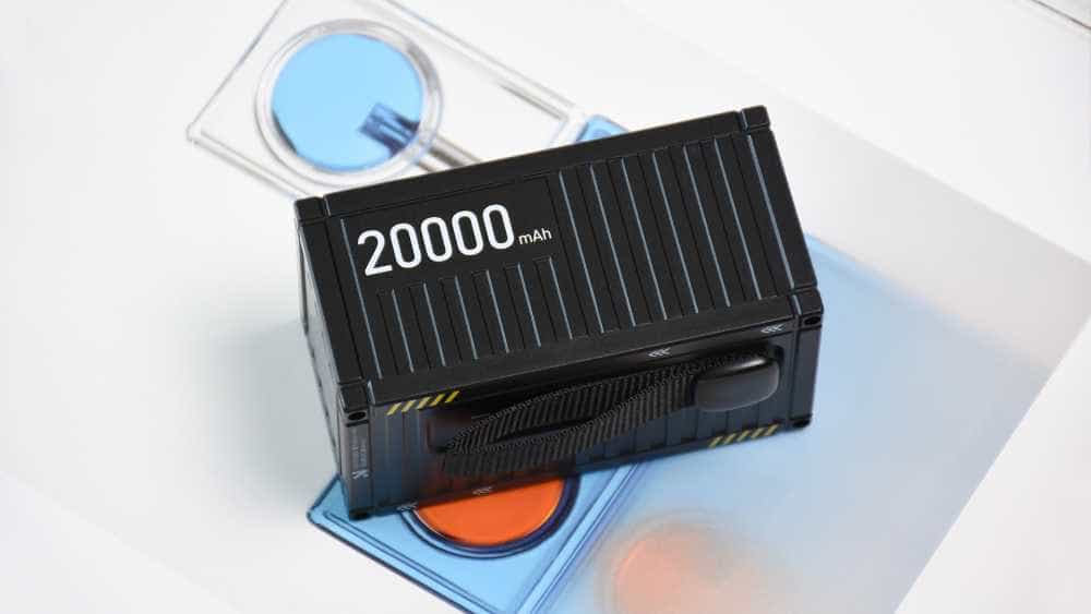 沃品集装箱移动电源:2W毫安大容量,PD快充三口输出