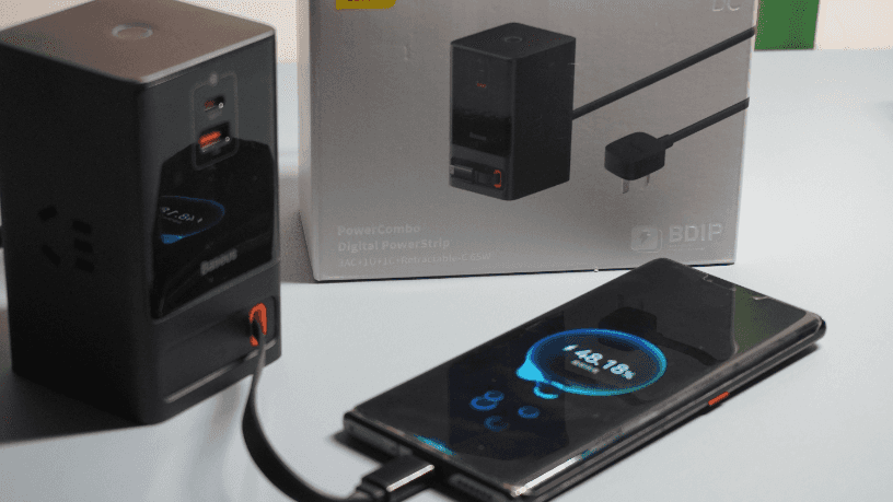 多设备快速充电,倍思65W插线板氮化镓充电器,高效安全智能控制