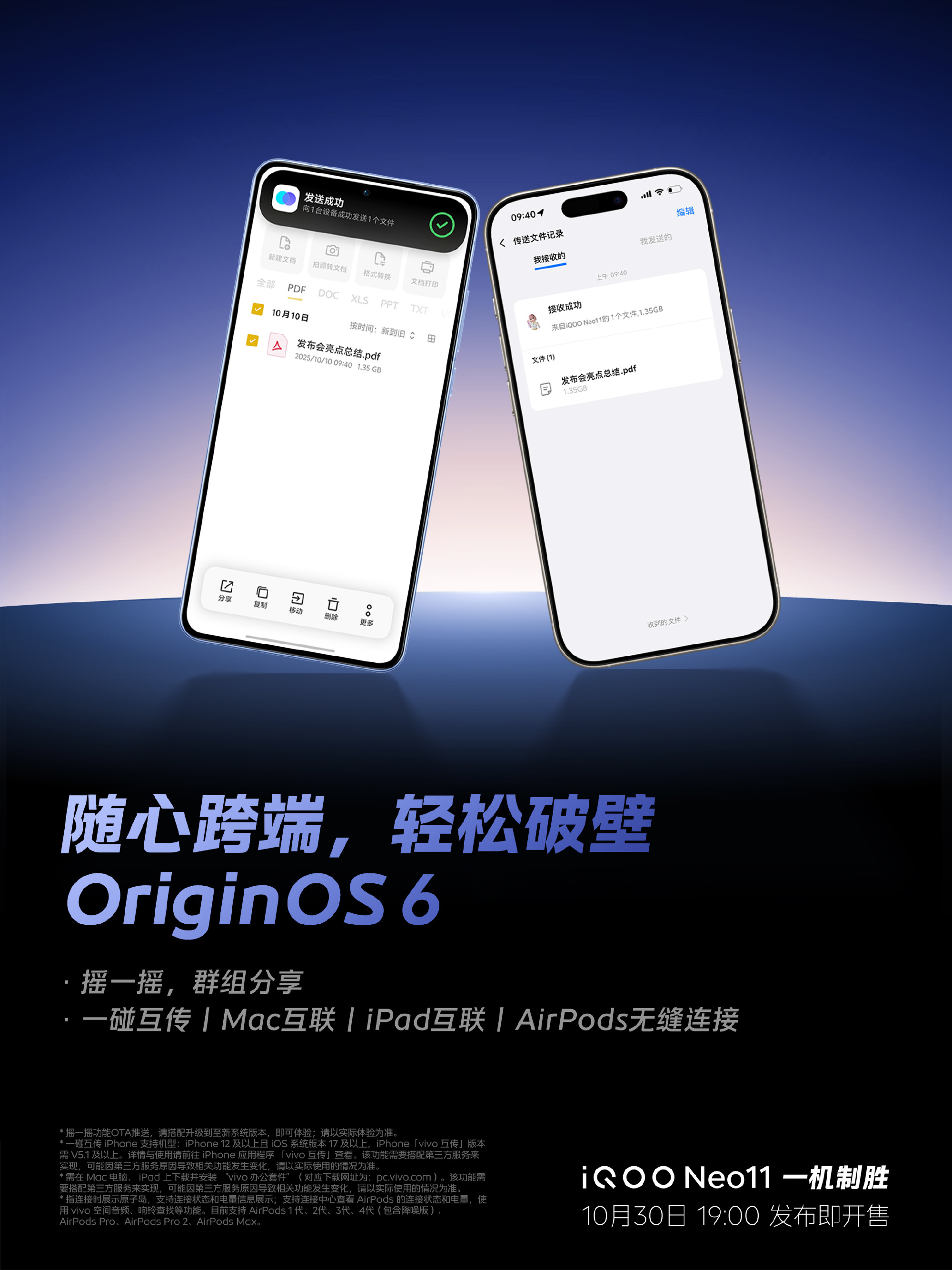 iQOO Neo11首批搭载OriginOS 6!官方:5年持久流畅
